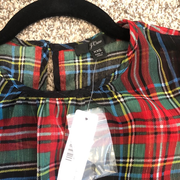 J crew cinch waist dress in tartan plaid - Picture 4 of 6